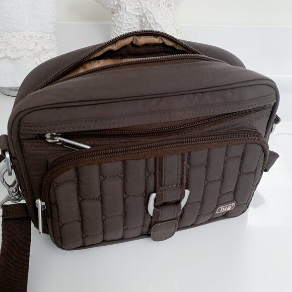 Lug - Carousel - Brown Quilted Crossbody Multi Pocket Bag - Picture 3 of 8